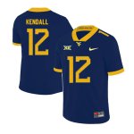 Men's West Virginia Mountaineers NCAA #12 Austin Kendall Navy Authentic Nike 2019 Stitched College Football Jersey PC15O67BA